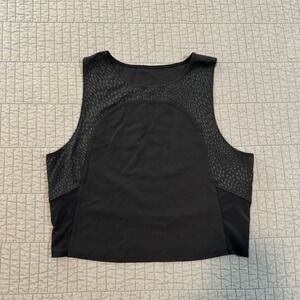 Lululemon Tank Top Women's 10 Black Nulu Mesh Athleisure Workout Gym Yoga Lounge